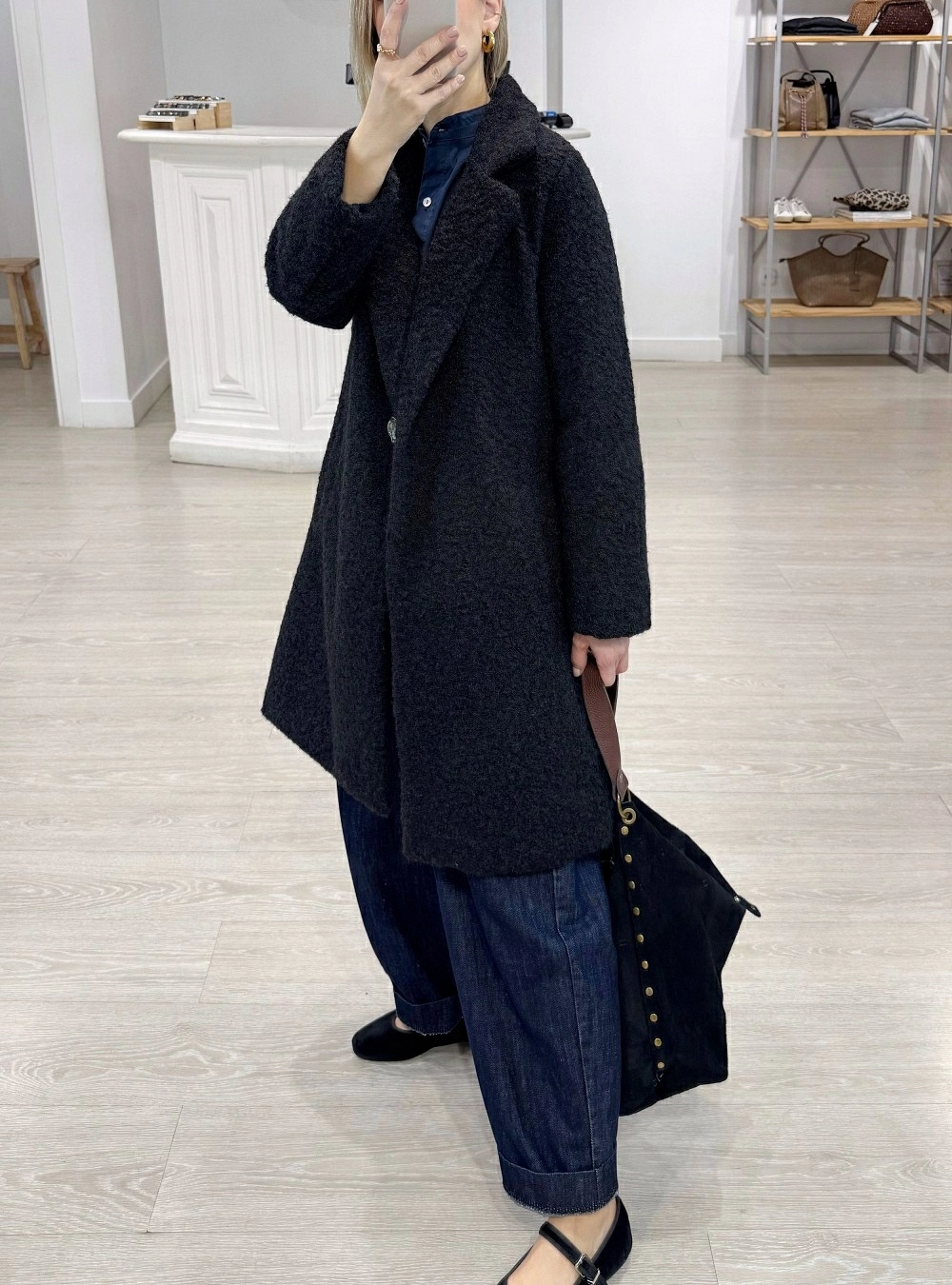 Abrigo boton bison Abrigo boton bison