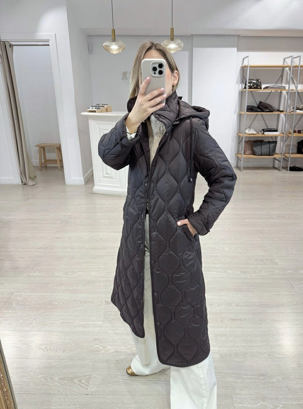 Abrigo largo acolchado fine Abrigo largo acolchado fine