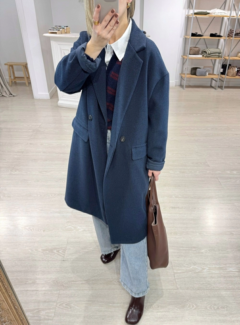 Abrigo paño doble boton Abrigo paño doble boton