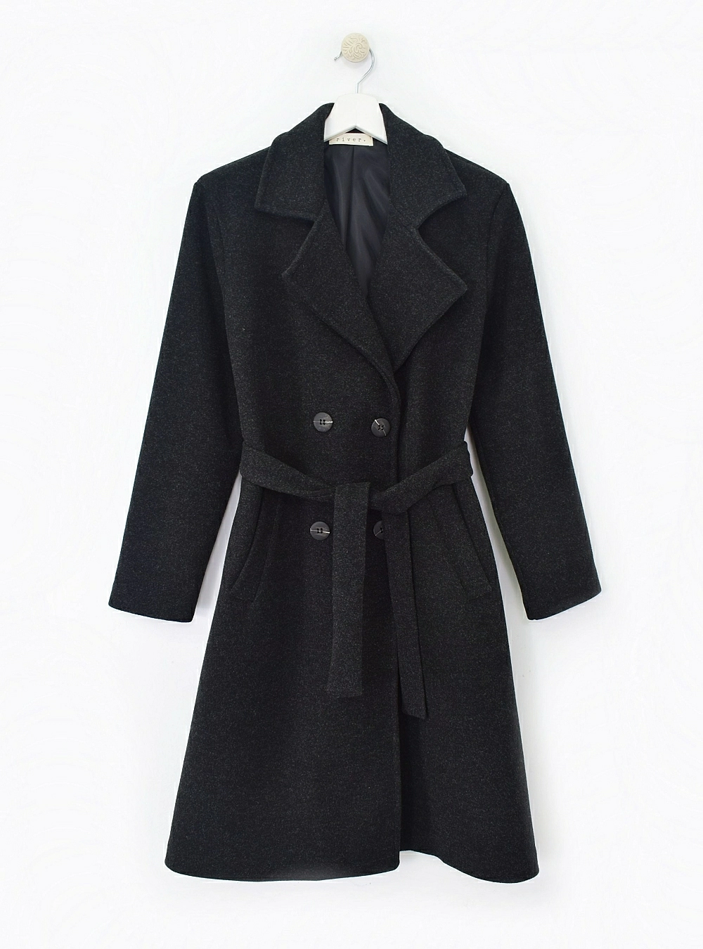 Abrigo paño largo medio