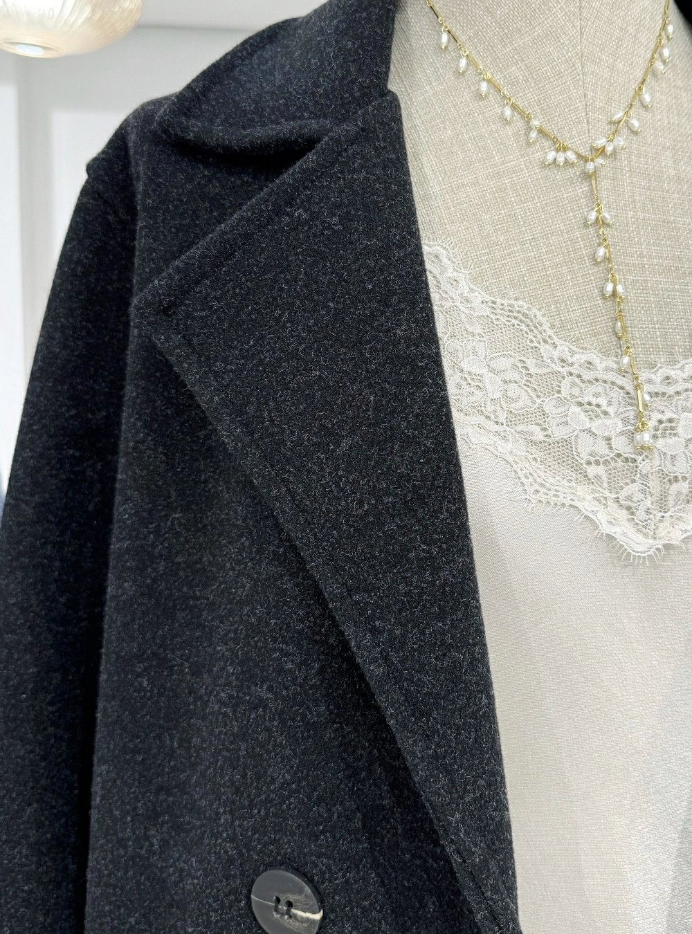 Abrigo paño largo medio