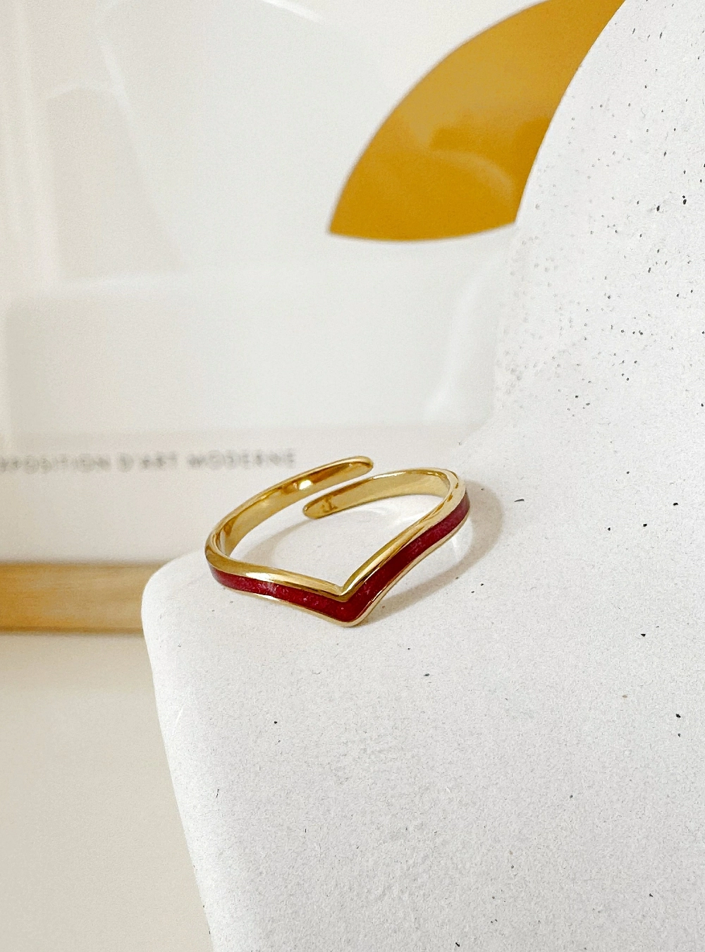 Anillo 1 aro esmaltado