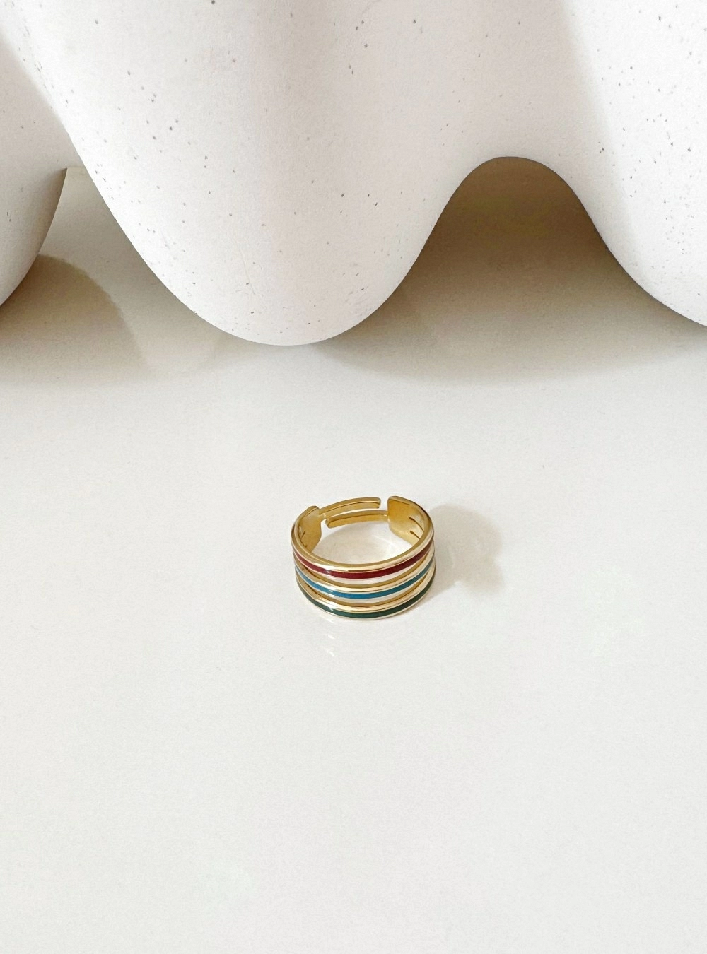 Anillo 3 aros esmaltados