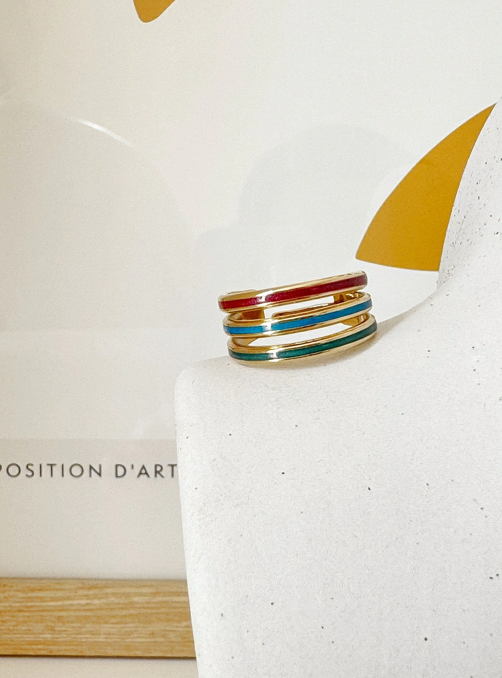 Anillo 3 aros esmaltados