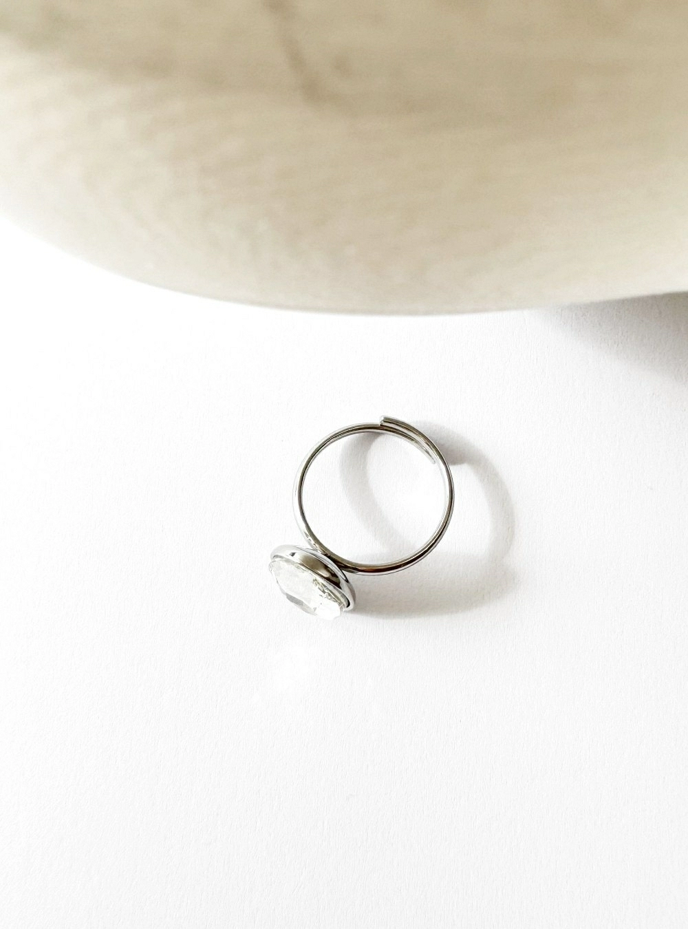 Anillo circonita ovalo