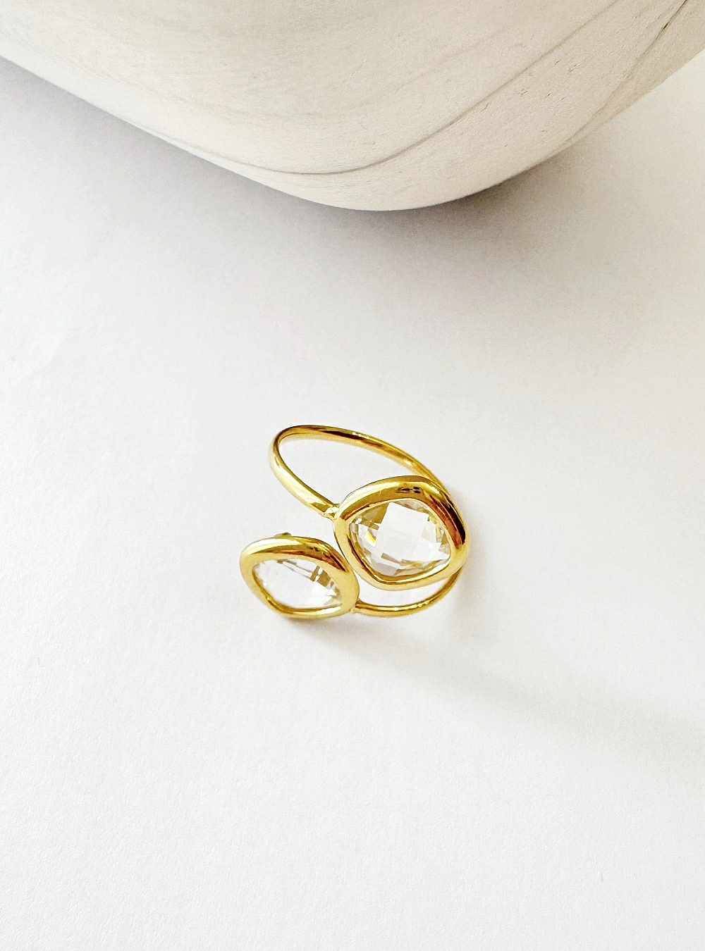 Anillo circonitas square