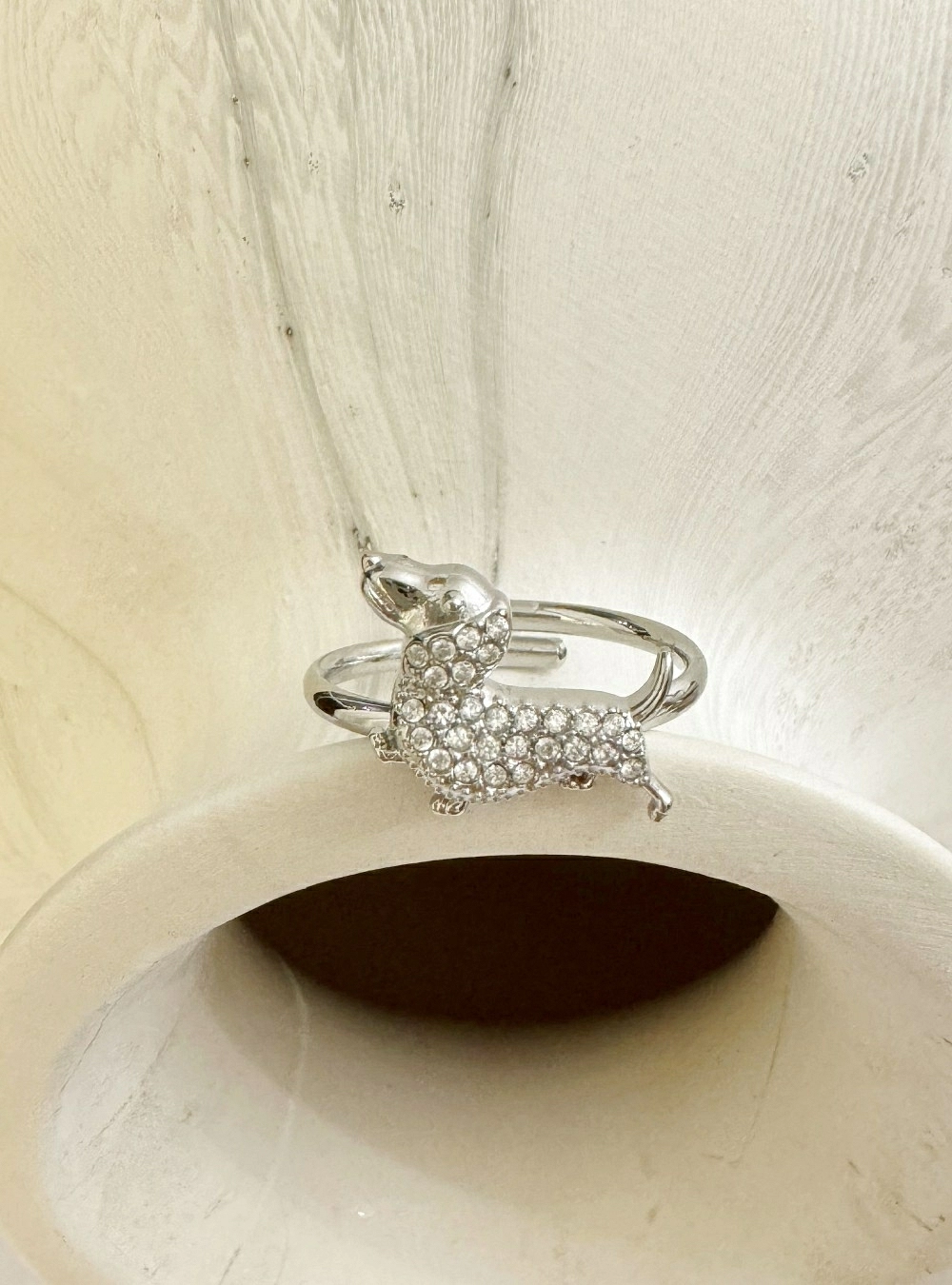 Anillo dog circonitas