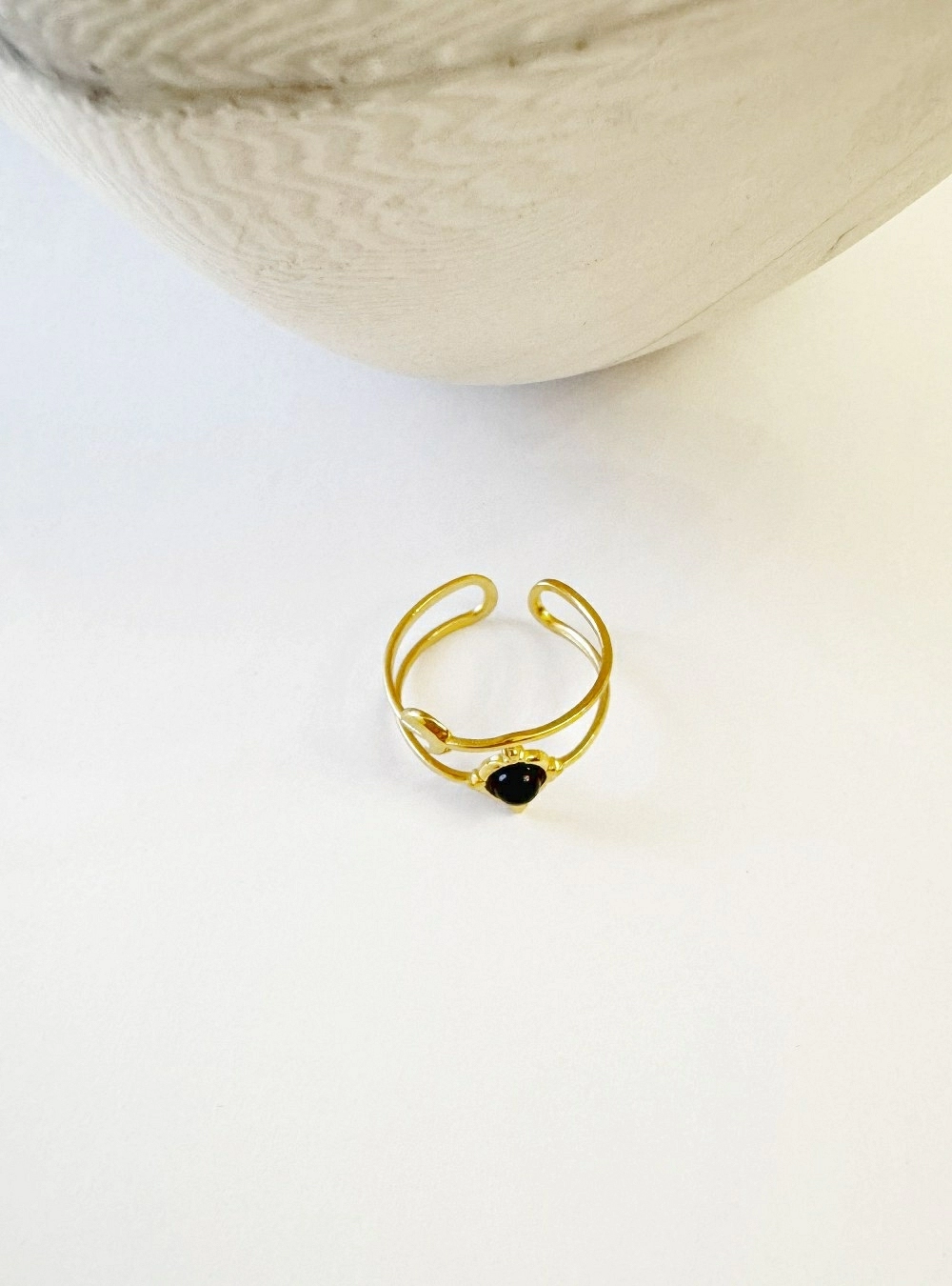 Anillo luna y onix