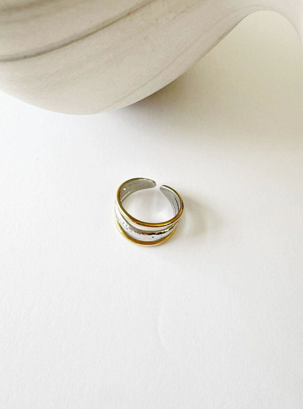 Anillo triple gold silver gold