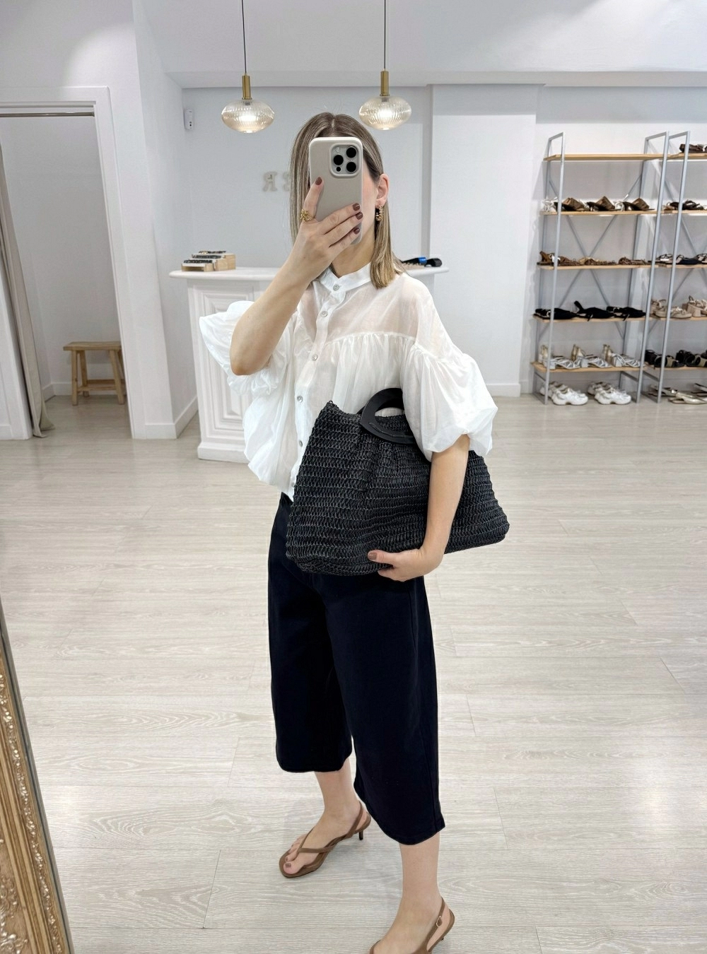 Blusa mangas y bajo abullonado