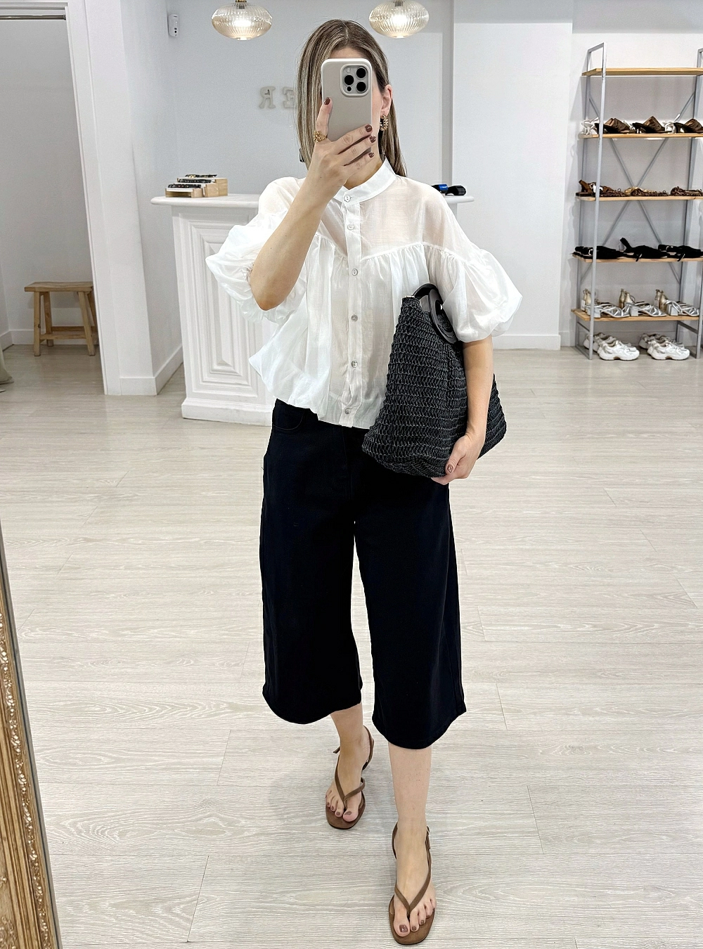 Blusa mangas y bajo abullonado