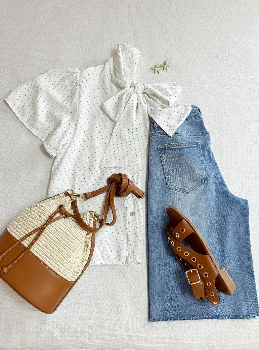 Blusa mc estampada lazo