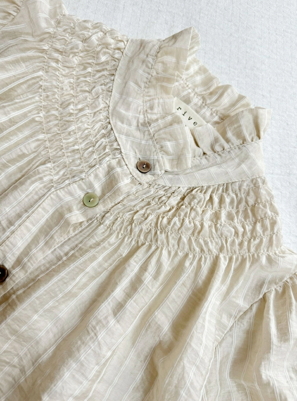 Blusa mc rayas y elástico