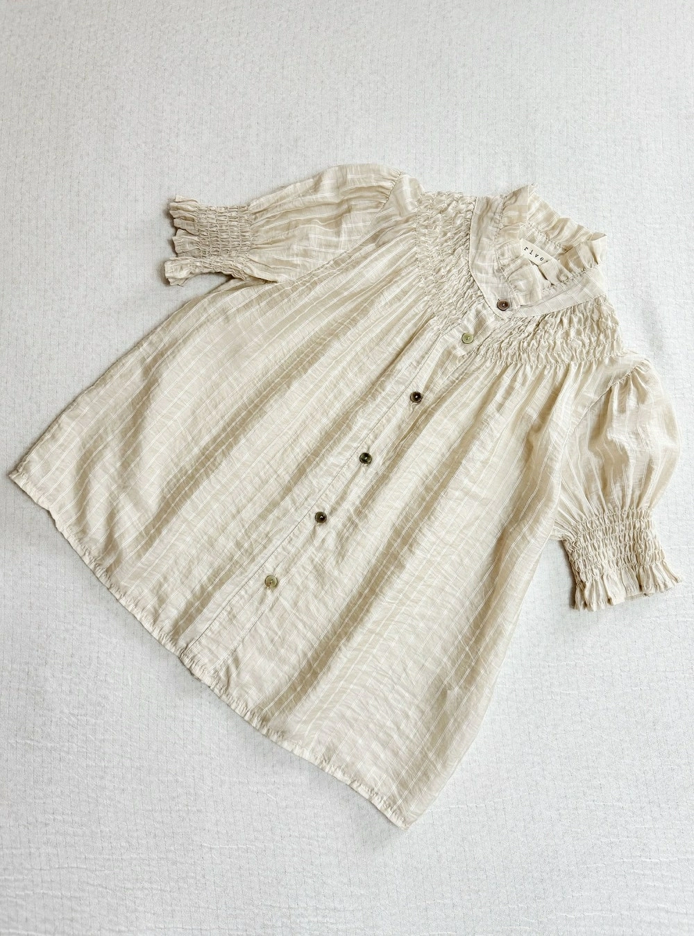 Blusa mc rayas y elástico