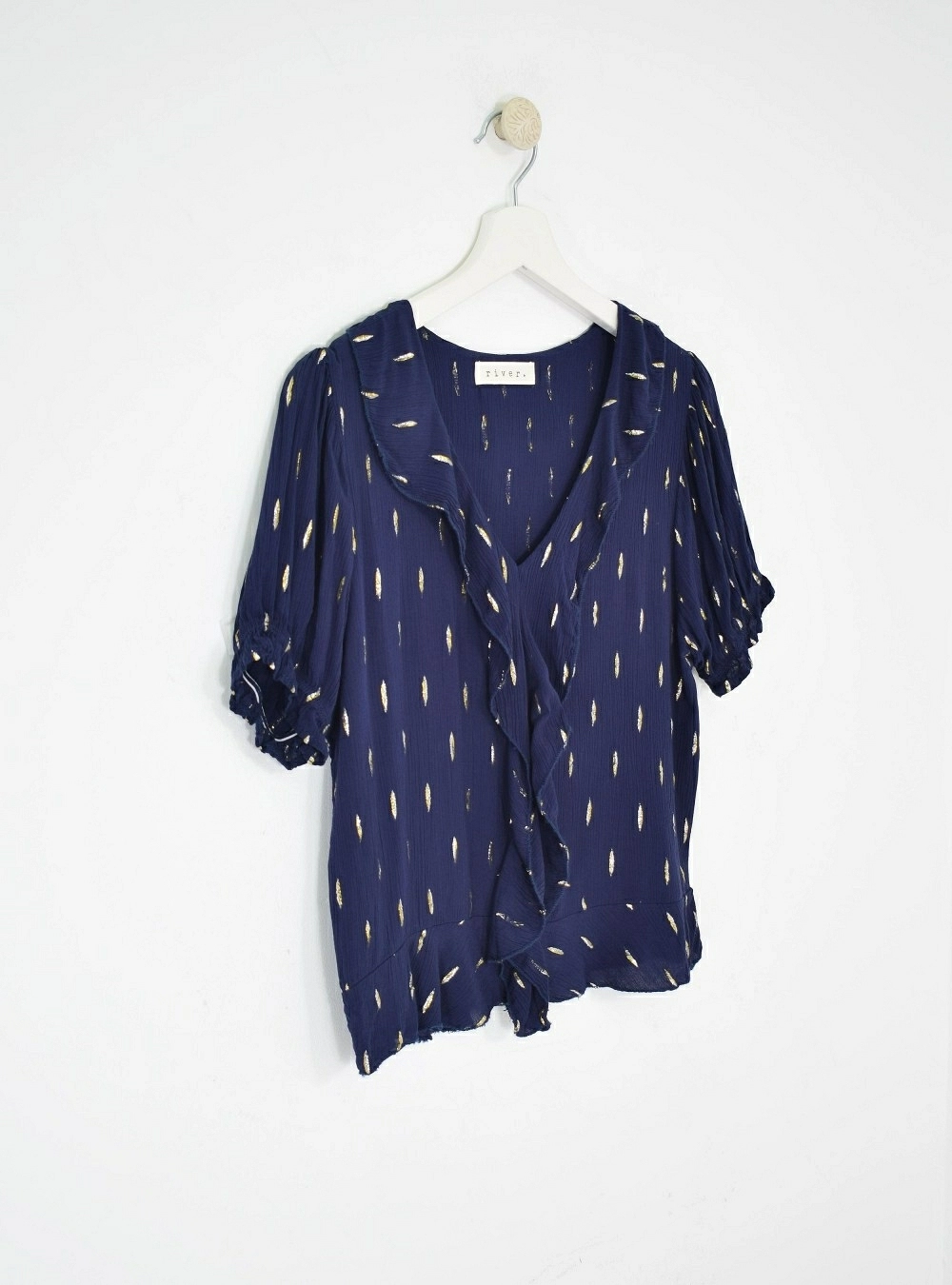 Blusa mc topos silver and gold