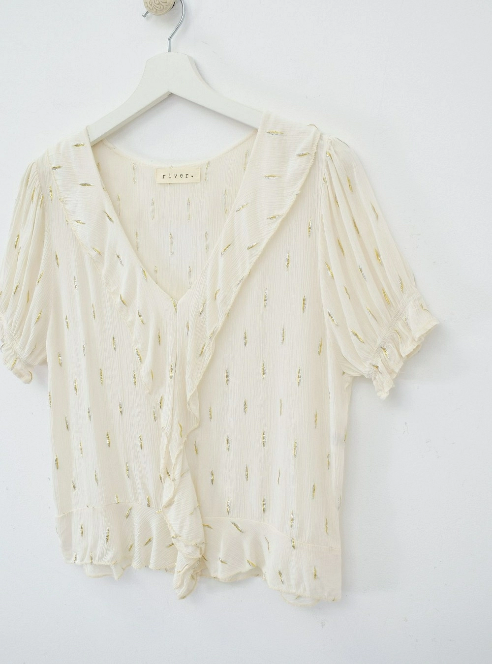 Blusa mc topos silver and gold