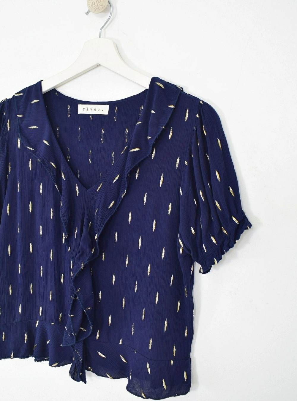 Blusa mc topos silver and gold