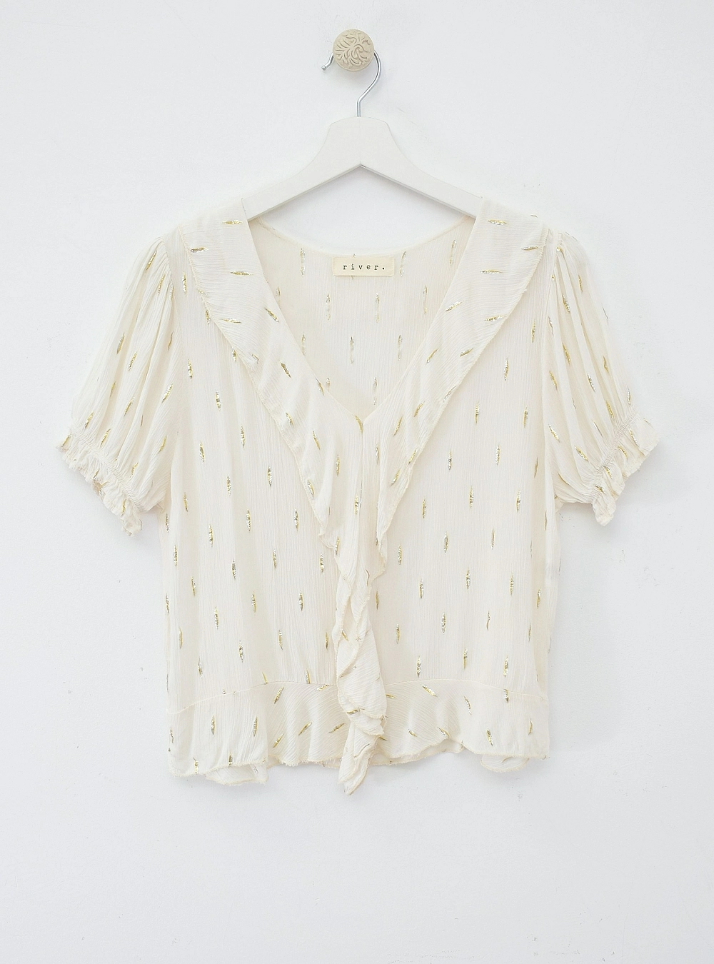 Blusa mc topos silver and gold