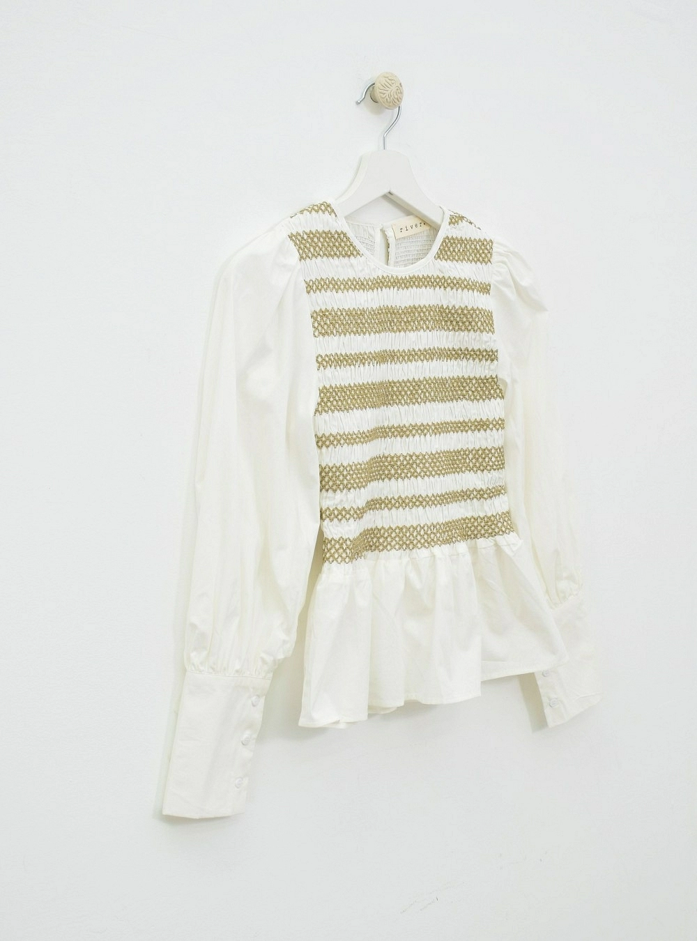 Blusa ml bandas gold elásticas
