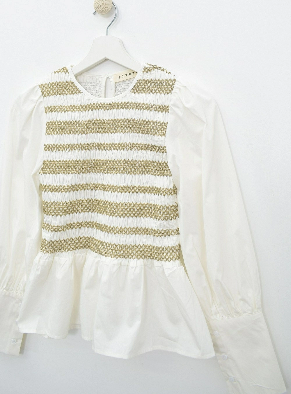 Blusa ml bandas gold elásticas