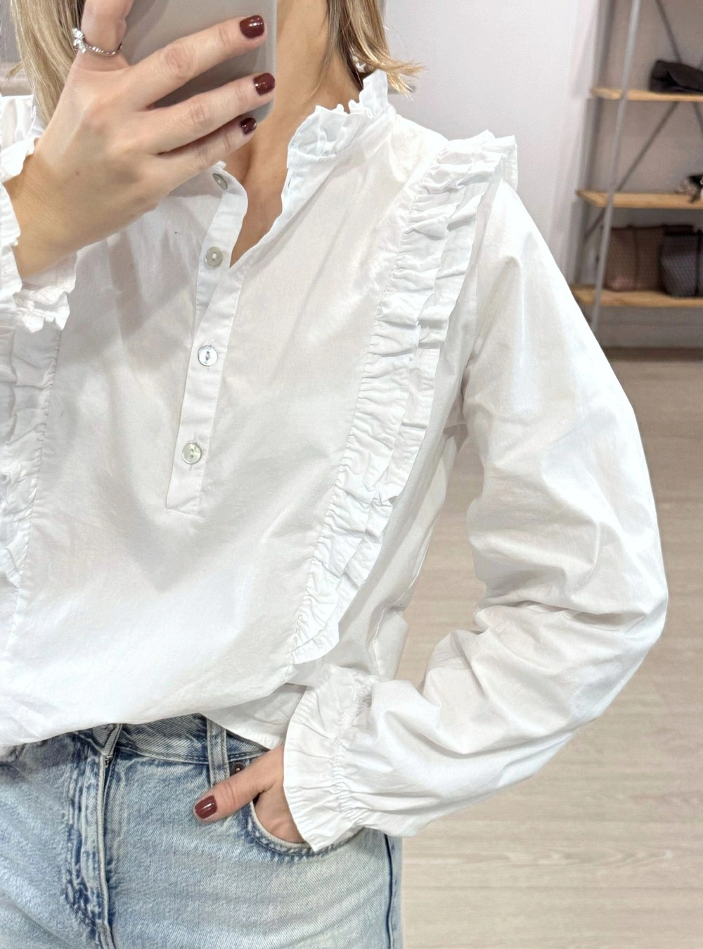 Blusa ml doble volante Blusa ml doble volante