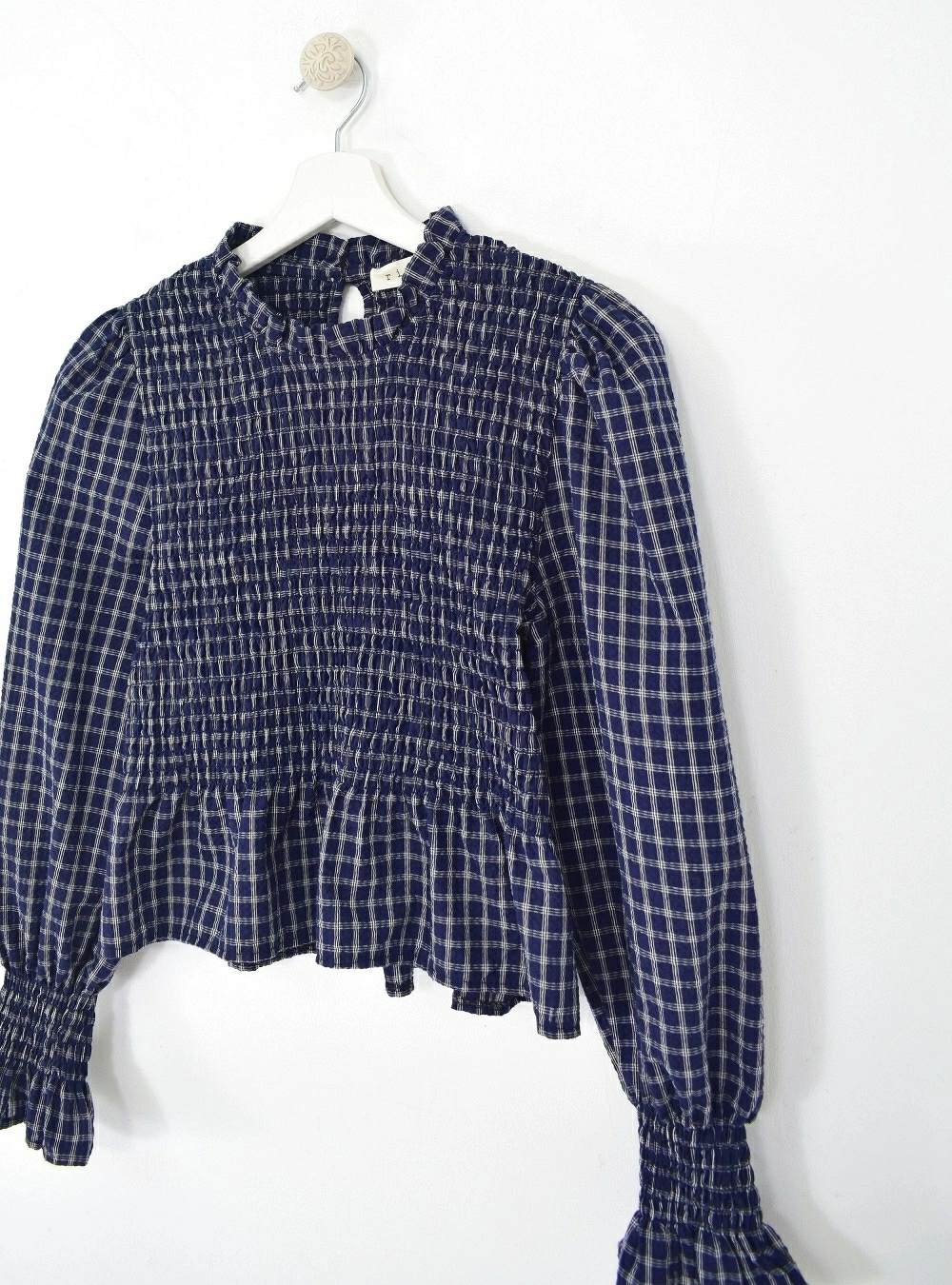 Blusa ml elastico cuadros Blusa ml elastico cuadros