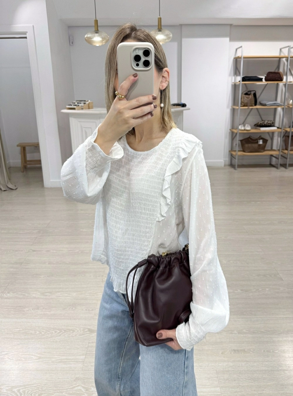 Blusa ml elastico lurex silver Blusa ml elastico lurex silver