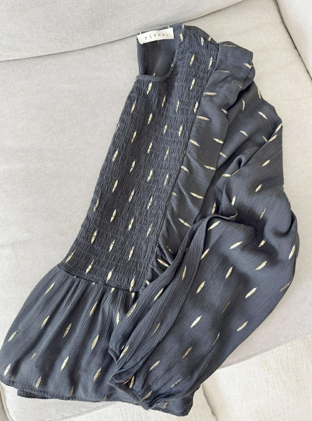 Blusa ml elastico y lurex