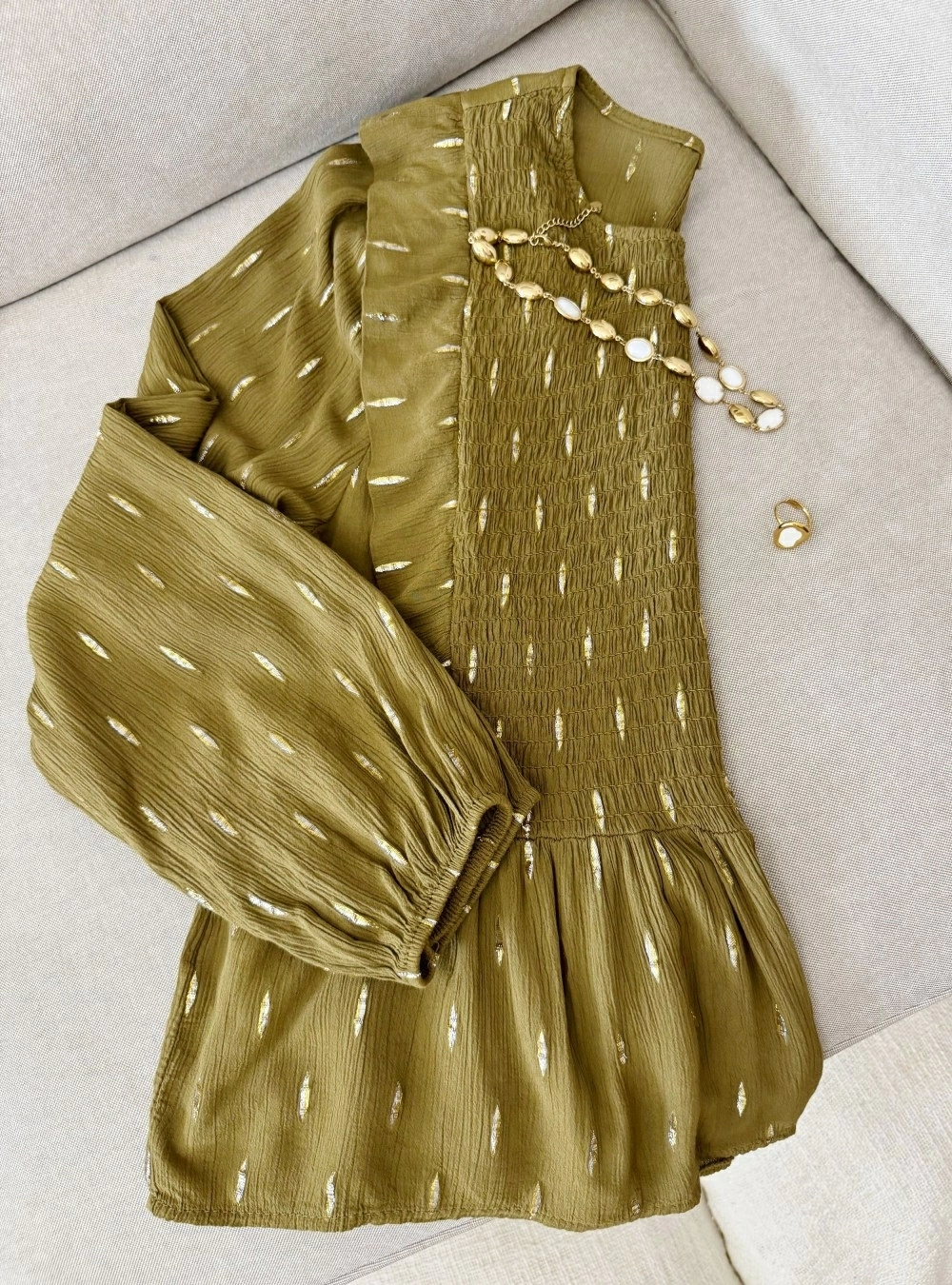 Blusa ml elastico y lurex Blusa ml elastico y lurex