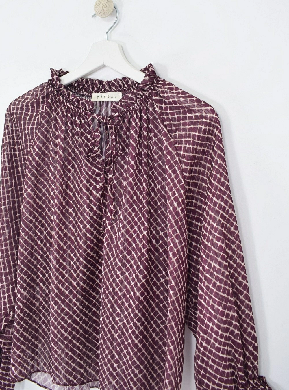 Blusa ml estampada rombos y brillos Blusa ml estampada rombos y brillos