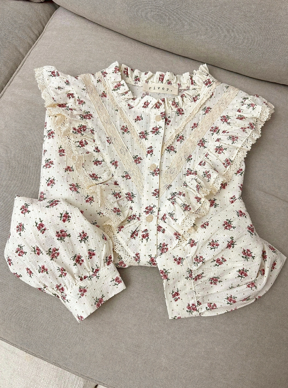 Blusa ml flowers garden