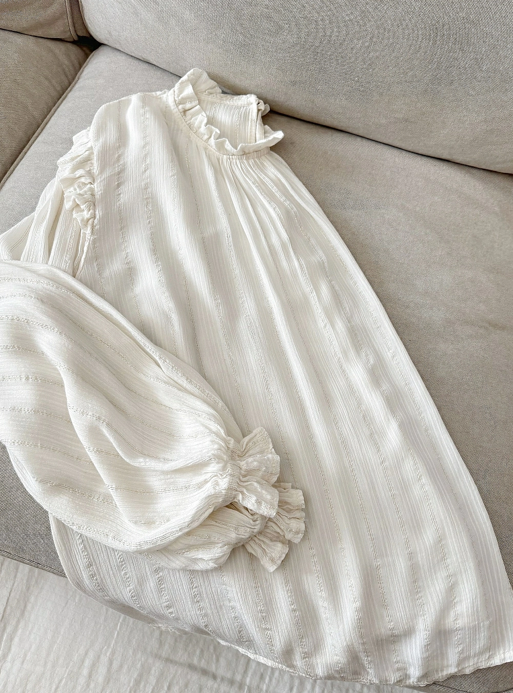 Blusa ml listas lurex long