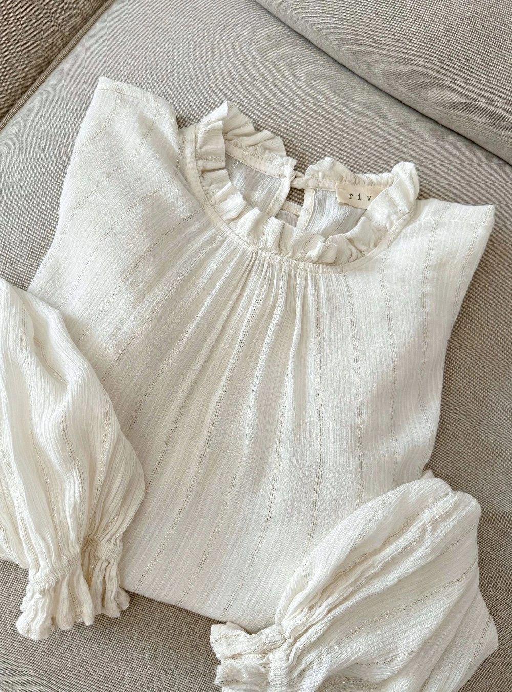 Blusa ml listas lurex long