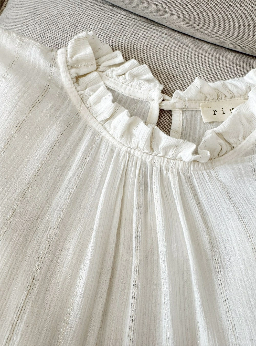 Blusa ml listas lurex long