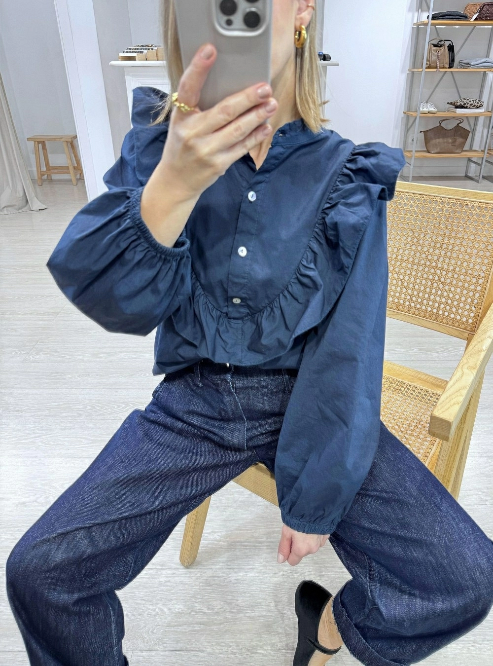 Blusa ml volantes hombros Blusa ml volantes hombros