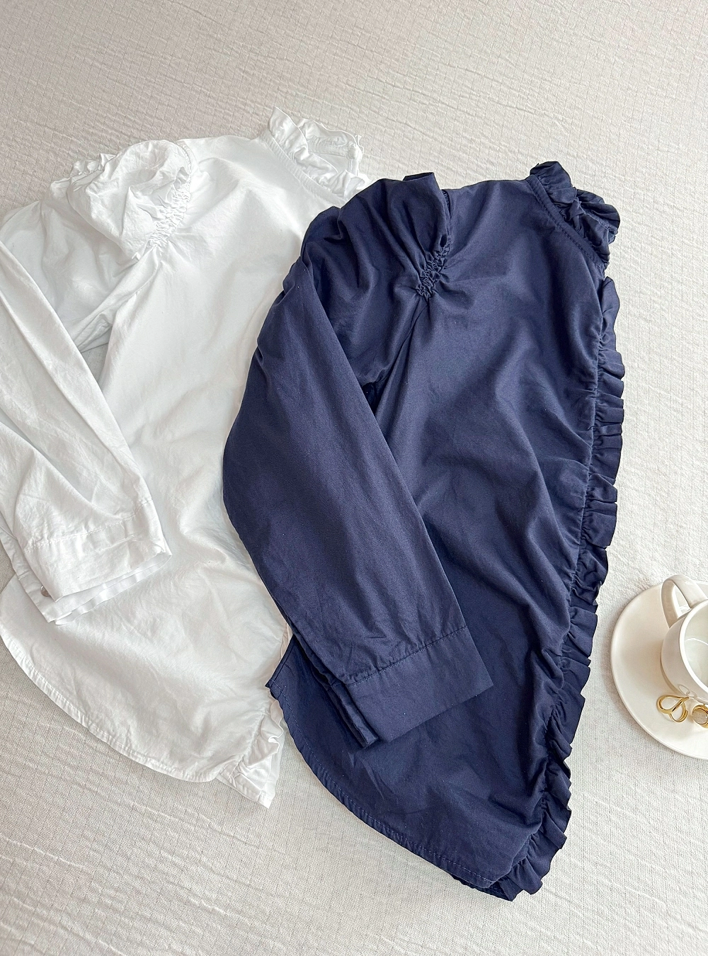 Blusa ml volantes y fruncidos