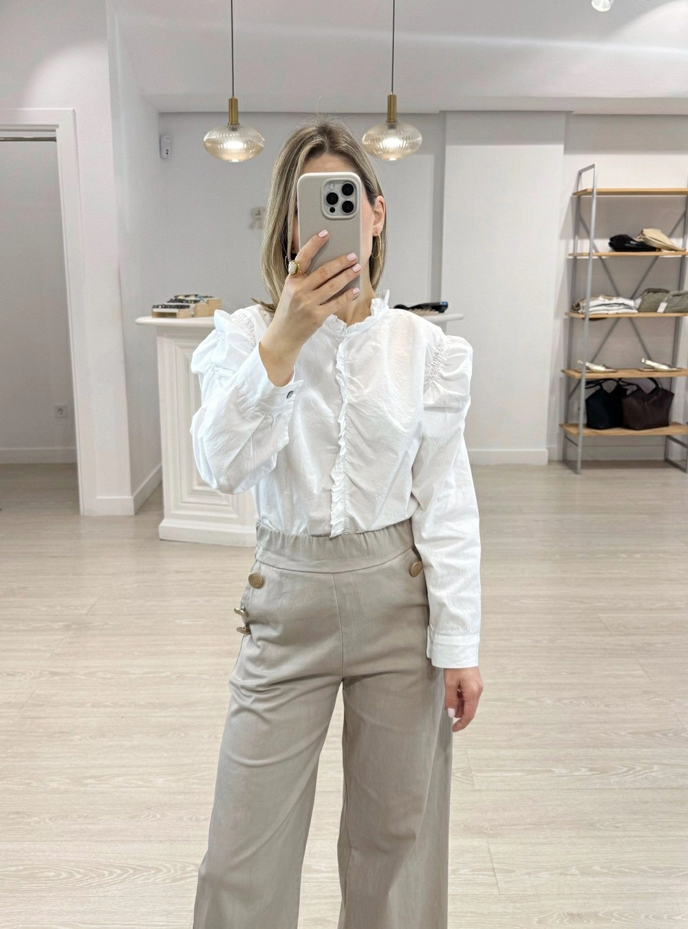 Blusa ml volantes y fruncidos