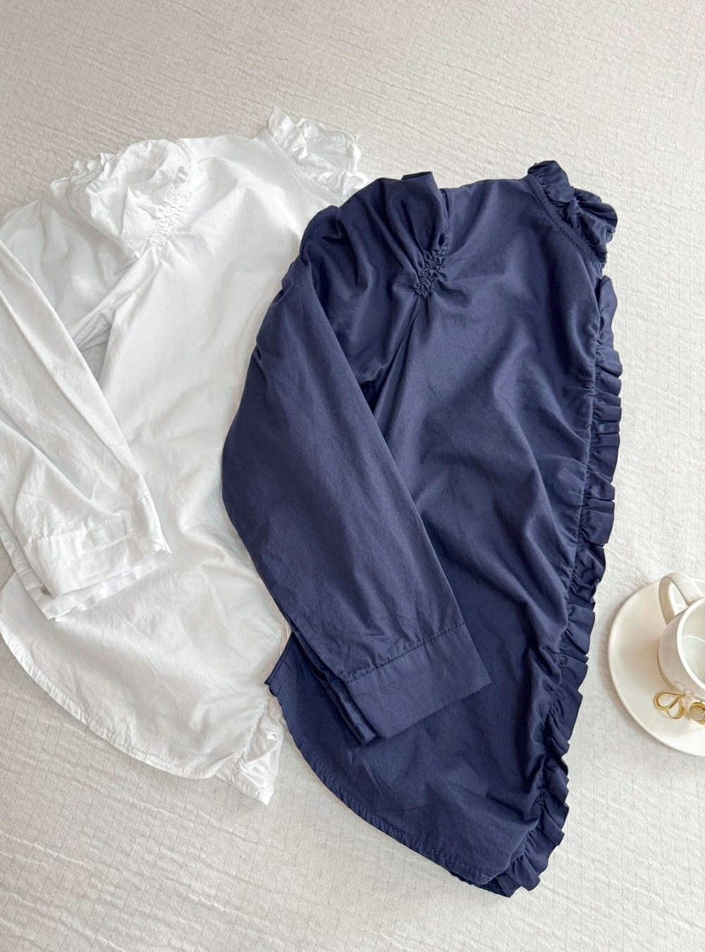 Blusa ml volantes y fruncidos
