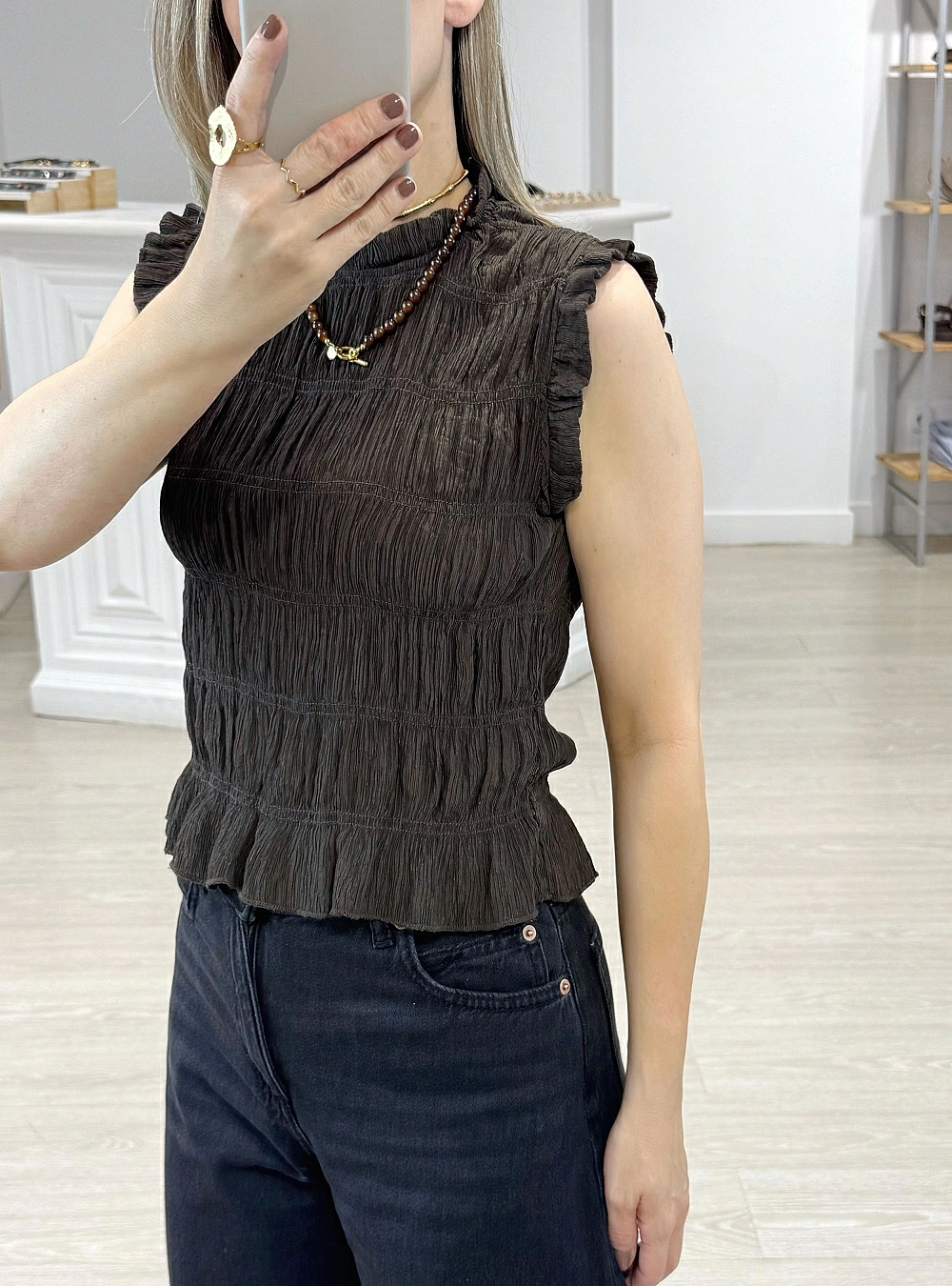 Blusa sm bambula y elástico