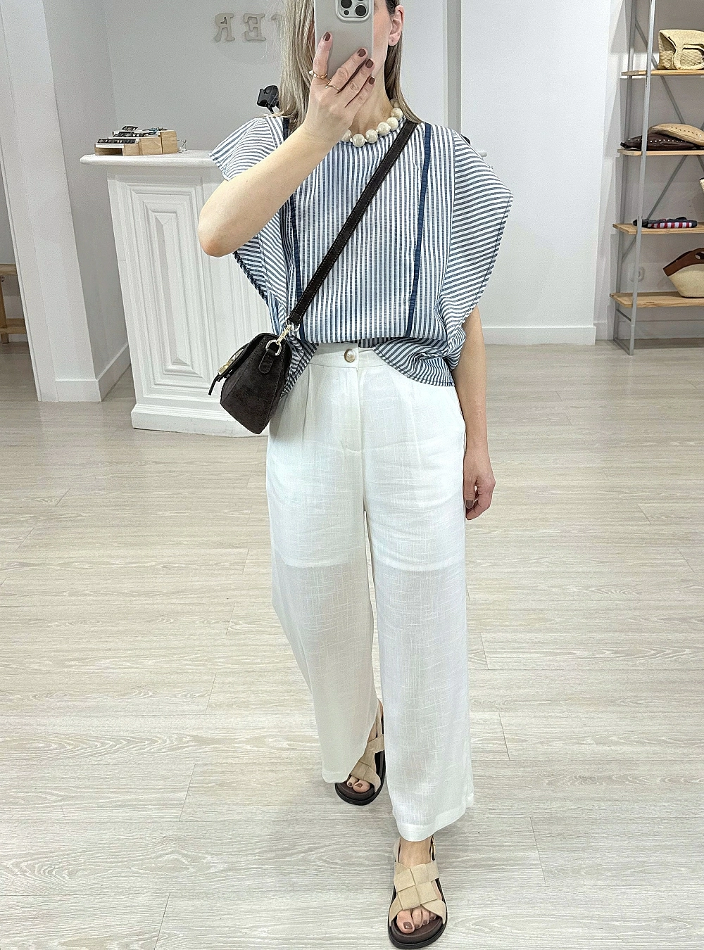 Blusa SM rayas y volantes