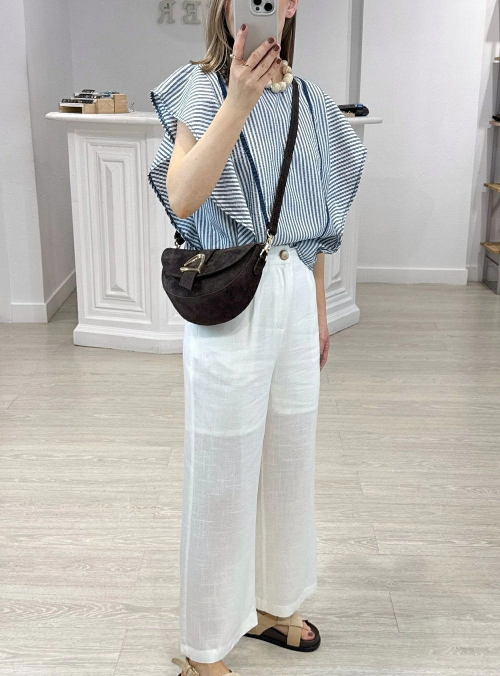 Blusa SM rayas y volantes Blusa SM rayas y volantes