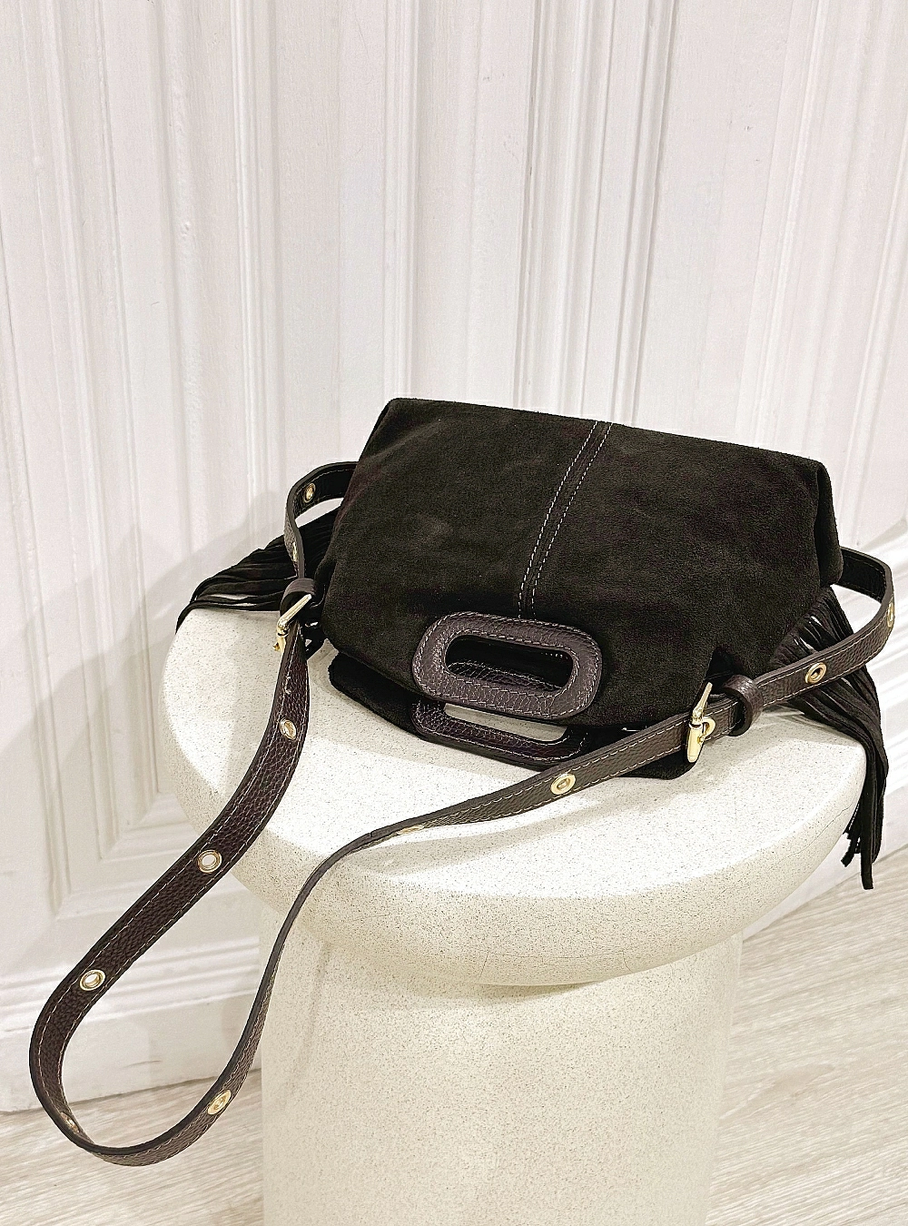 Bolso ante flecos