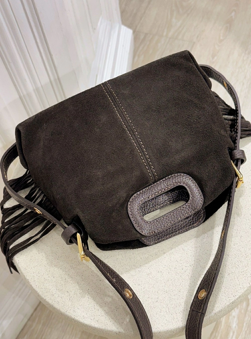 Bolso ante flecos