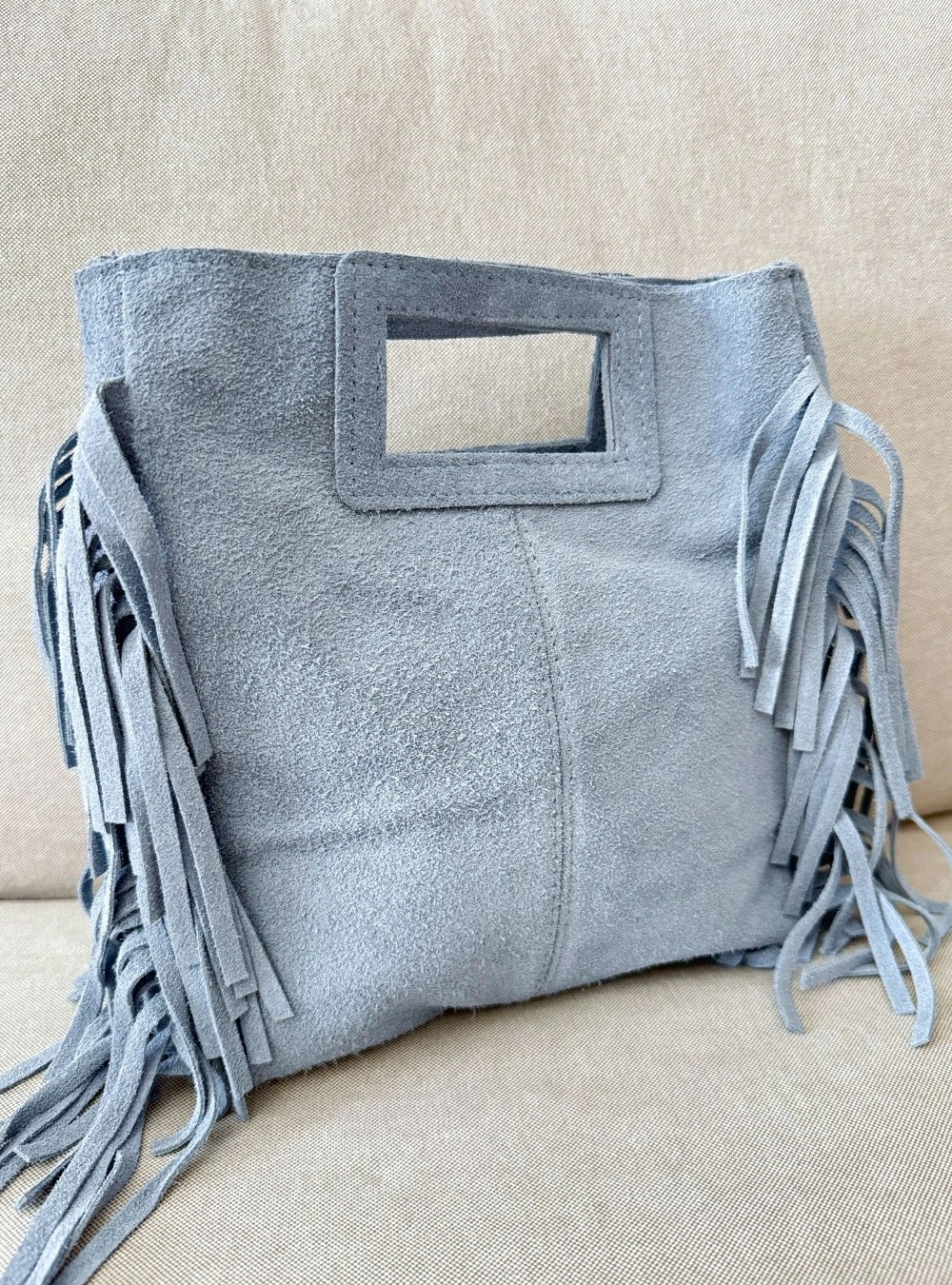 Bolso ante flecos y bandolera