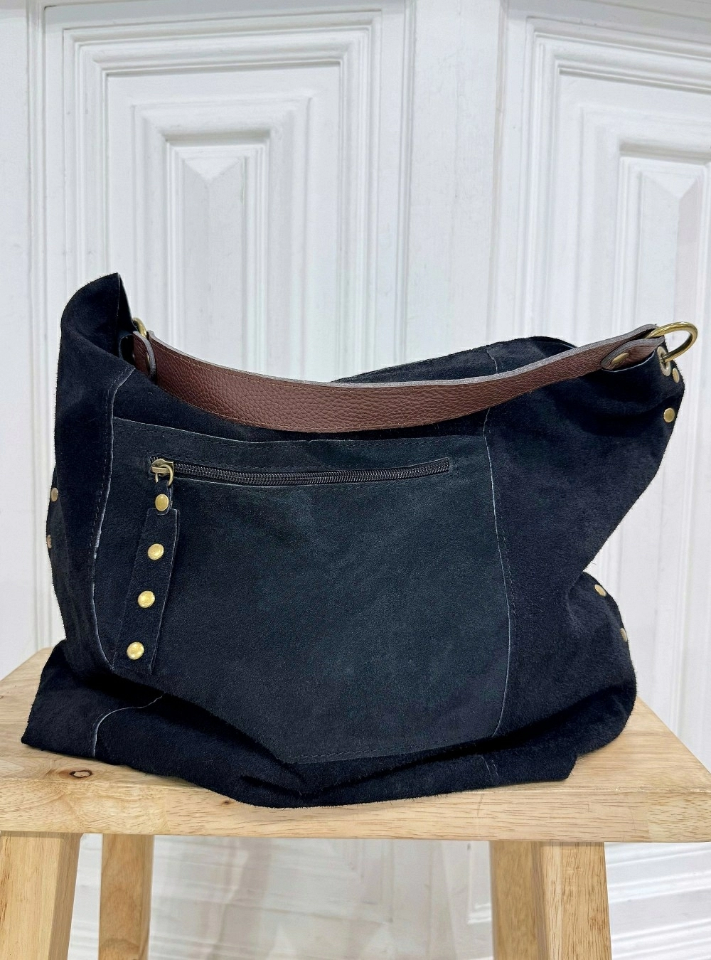 Bolso ante tachas bolsillo ext Bolso ante tachas bolsillo ext