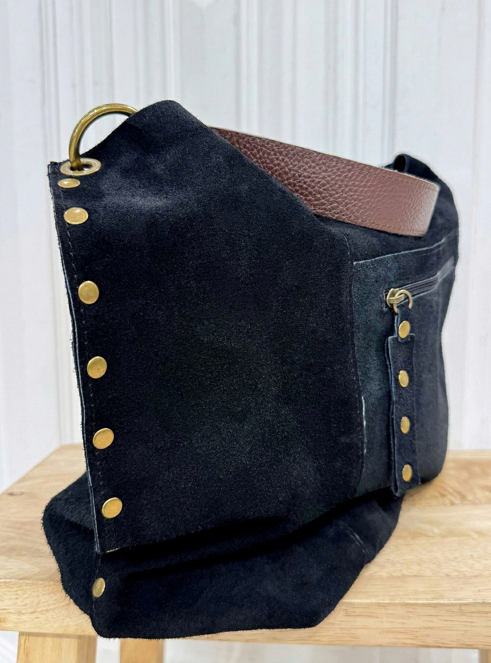 Bolso ante tachas bolsillo ext Bolso ante tachas bolsillo ext