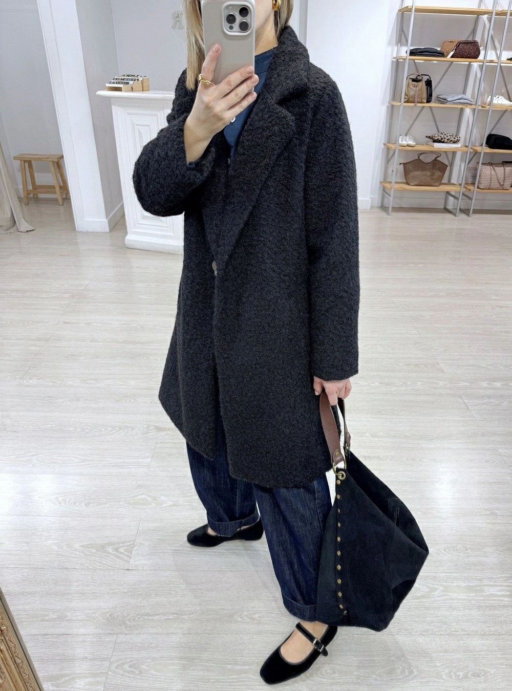 Bolso ante tachas bolsillo ext Bolso ante tachas bolsillo ext