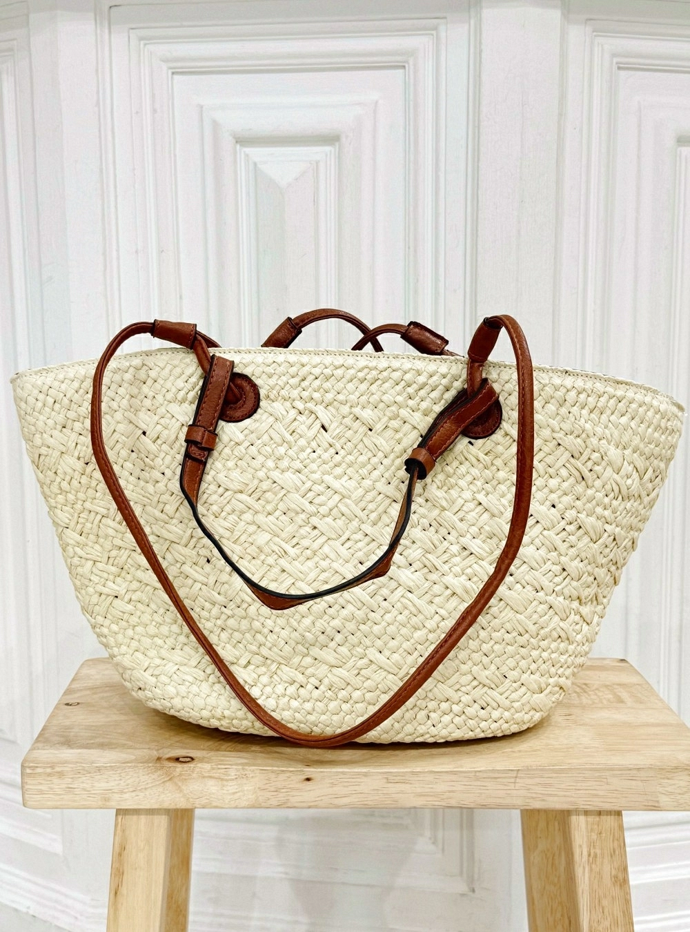 Bolso capazo correas color