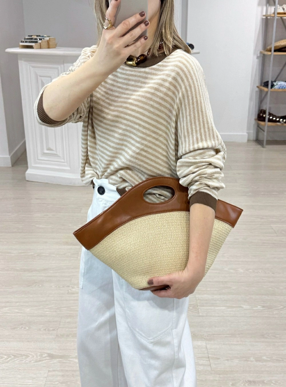 Bolso paper asa troquelada