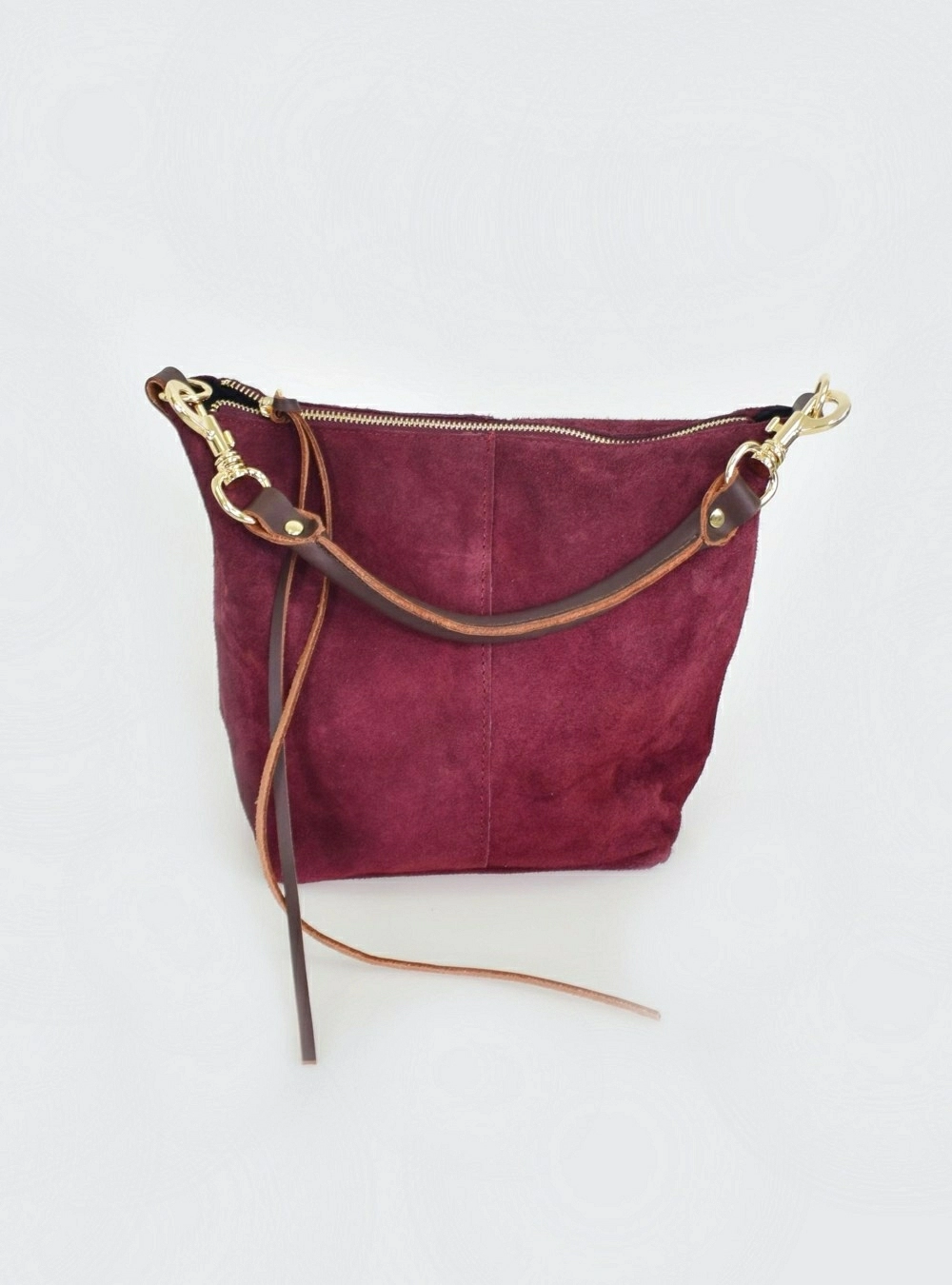 Bolso piel ante asa corta Bolso piel ante asa corta